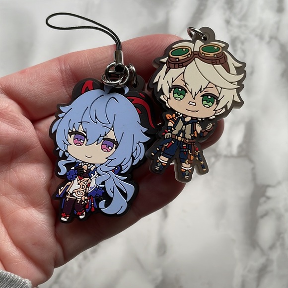 Genshin Impact - Ganyu and Bennett - rubber keychain strap set - Picture 3 of 4